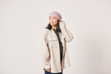 CHARM Rest 柔軟純棉造型頭巾帽