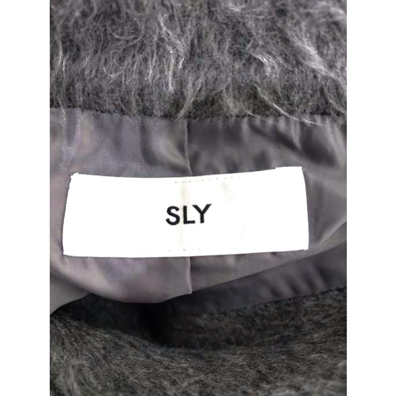 SLY(スライ) SHAGGY CHECK OVER COAT レディース