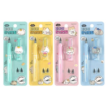 Pinkfoot 3000 貓咪公仔萬年鉛筆 HB 4入組  1個  多色