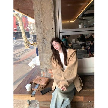 宋秀妍 SENIORS 原創復古經典百搭拉鏈帽衫韓系寬松連帽衛衣外套