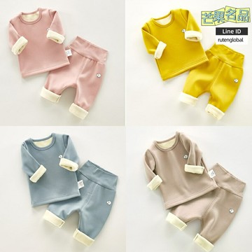 【高腰護肚】嬰兒保暖衣 秋衣秋褲 睡衣 加絨加厚 純棉A類 新生兒連體衣 秋冬款 寶寶家居服 防著涼護肚