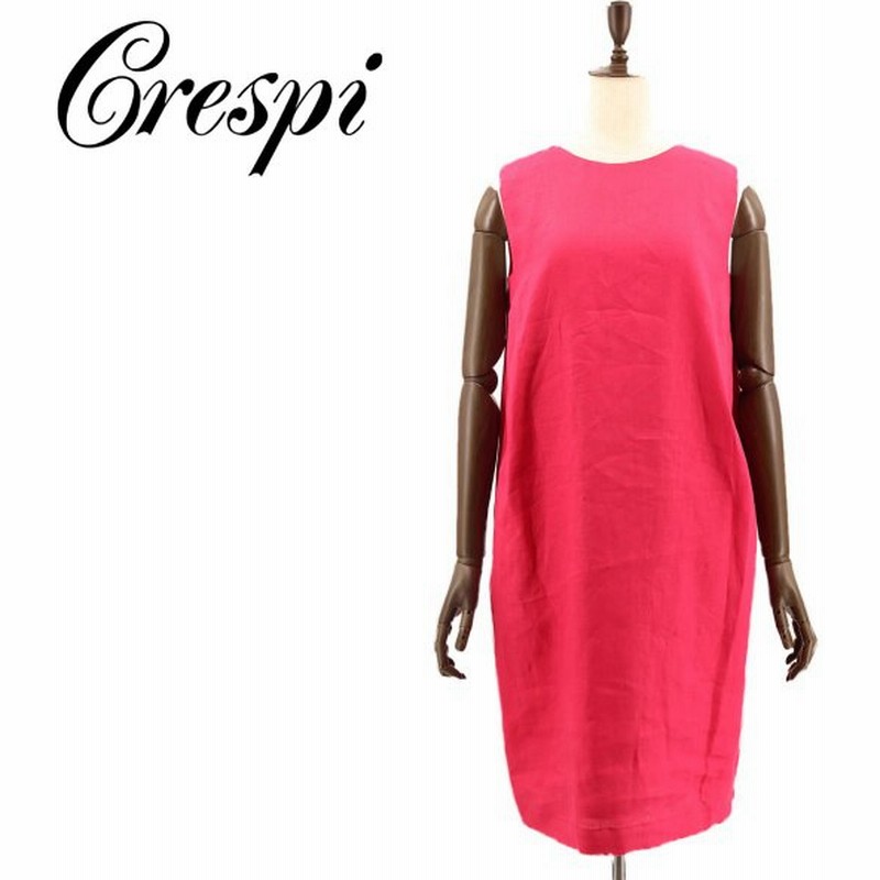 クレスピ Crespi レディース リネン ワンピース 104 1915 ピンク 通販 Lineポイント最大0 5 Get Lineショッピング