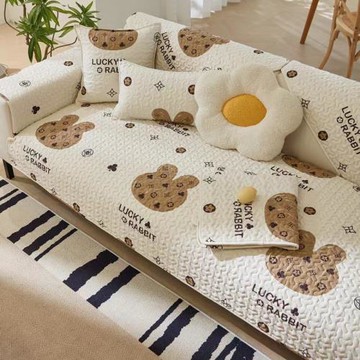 沙發墊四季通用北歐風防滑坐墊簡約現代沙發巾沙發套蓋巾防滑設計