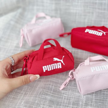 PUMA PHASE 小 零錢包 掛包 側背 旅行袋造型 粉 紅 情侶 包包