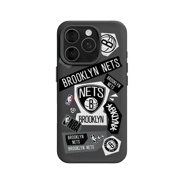 iPhone 16 Pro SolidX 黑 - NBA - 拼貼系列-布魯克林籃網 Brooklyn Nets - Collage