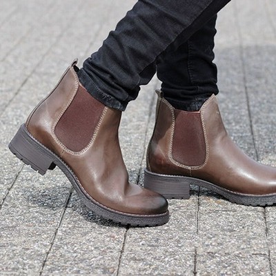 Laluna ブーツ レザー レディース 秋冬 ショート 丈 ローヒール サイドゴア カジュアル シューズ 幅広 黒 ブラック 牛革 ブラウン ヴィンテージ調 23 0cm 24 5cm グレー 通販 Lineポイント最大get Lineショッピング