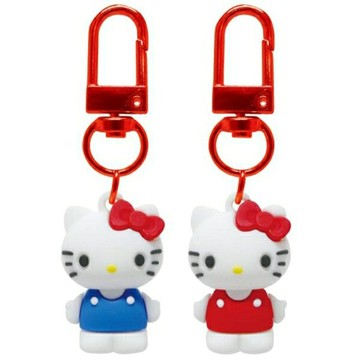 【震撼精品百貨】Hello Kitty_凱蒂貓~日本Sanrio三麗鷗 KITTYPVC造型公仔吊飾2入組-紅藍*62031