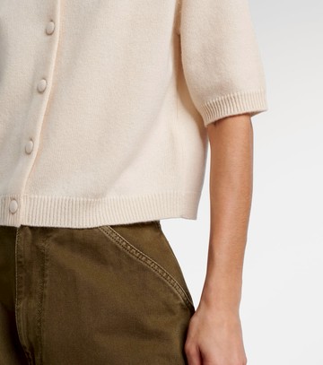 Jardin des Orangers Floral-appliqué wool and cashmere cardigan