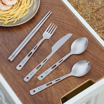 ❤️精選好物❤️【鈦餐具】純鈦餐具組 戶外野餐具 家用純鈦餐具 鈦製品 多功能鈦餐具 鈦筷子 露營便攜套裝 限時下殺
