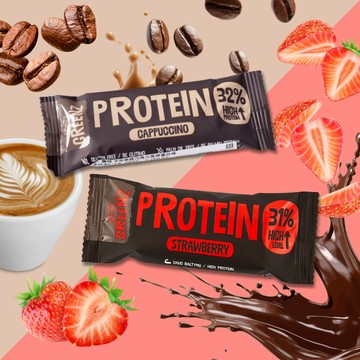 【立陶宛 Ruta露特巧克力】送給熱愛運動的你❤️ 草莓巧克力風味蛋白棒3入+卡布奇諾巧克力風味棒2入