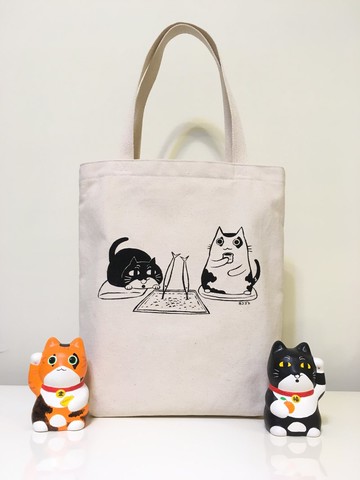 來吃烤魚帆布包