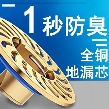 📣精選特惠​📣全銅家用款地漏芯 衛生間防臭內芯 通用款下水器 管道防反臭密封