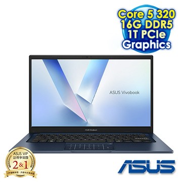 【全面升級特仕版】ASUS Vivobook 14 X1404MA 14吋輕薄文書筆電 (FHD IPS/Intel Core 5 32