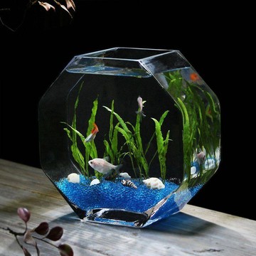 創意玻璃魚缸高透亮加厚玻璃花瓶水培器皿桌面魚缸辦公小型魚缸 魚缸 水培缸 桃園寄出 小魚缸 水培花瓶 桌面小魚缸