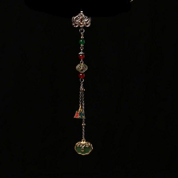 原創古風國潮風旗袍壓襟掛件胸漢服茶服流蘇復古中式妝配飾品女