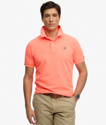 Superdry Men's Vintage Destroy Polo Shirt Cream Size: Xxl