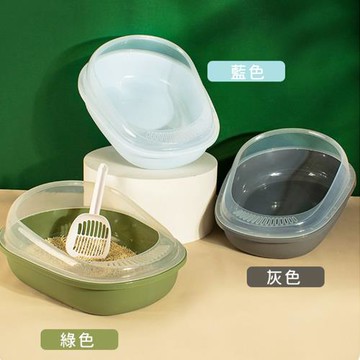 寵趣屋PetHouse 開放式橢圓貓砂盆51*38*21CM