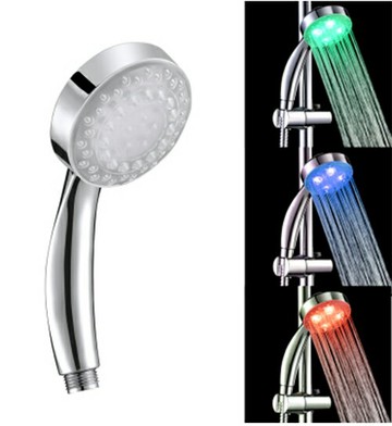 【預購】LED溫控變色蓮蓬頭 三色溫控/防燙傷/水力發電 免插電炫彩 洗澡淋浴花灑
