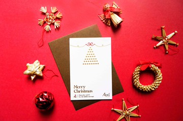 手寫暖卡 - 感溫聖誕卡 (款A 聖誕樹)