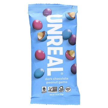 Unreal, 黑巧克力花生寶石糖，1.5 盎司（43 克）