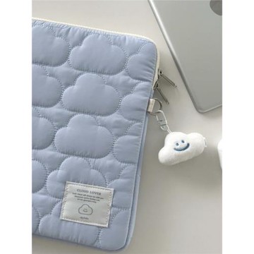 韓國云朵ipad內膽包 充棉菱格軟乎乎ins13寸防震平板筆記本電腦包跨境韓國可愛刺繡ipad平板11/15寸收納包