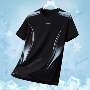 夏季新款 輕薄速乾 透氣運動 排汗衫 運動上衣 短袖t恤 涼感衣 冰絲上衣 排汗衣 涼感上衣 健身服 健身上衣 運動短袖