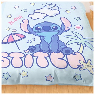 享夢城堡 MIT精梳棉雙人冬夏兩用被套6x7(迪士尼史迪奇Stitch 陽光沙灘-藍)