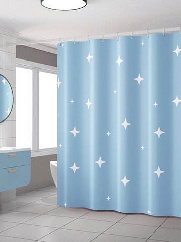 浴室防水布浴簾套裝免打孔洗澡間淋浴隔斷掛簾衛生間加厚防霉拉簾