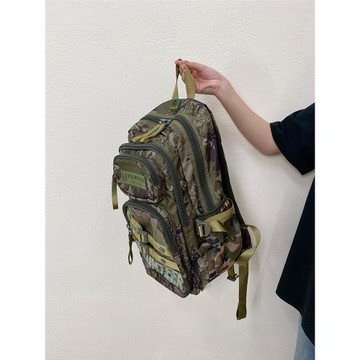 迷彩多層雙肩包原創個性戶外徒步便捷隨身背包登山包【志愿者】26