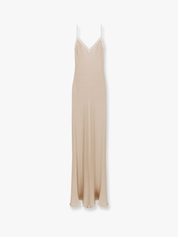 Satin long dress with lace details - MVP WARDROBE - gender_Woman