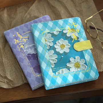 手賬本彩頁磁釦筆記本月計劃本日記本紙製品文具用品【聚物優品】