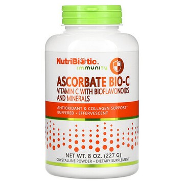 NutriBiotic, 機體防禦力，抗壞血酸 Bio-C，含生物類黃酮和礦物質的維生素 C，8 盎司（227 克）