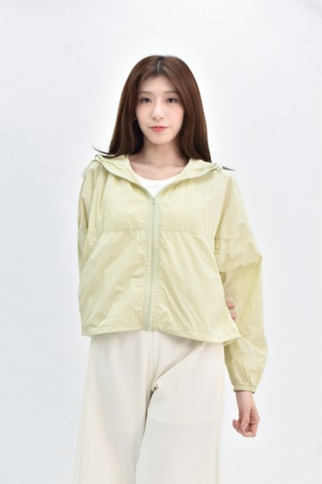 (XL) ask me a question 長袖連帽綠色外套