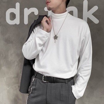 TOP_KOREA 正韓 純棉小立領棉長Tee B1550