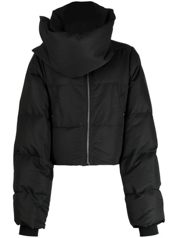 Rick Owens - high-neck padded-design jacket - women - Polyester/Wool/Cupro/Cotton - 42 - Black