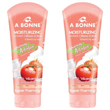 A BONNE' 嫩白身體去角質沐浴鹽精華乳  番茄&牛奶  350g  2條