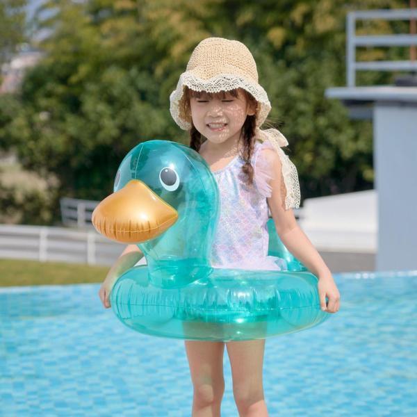 子供のための柔軟な浮き輪フロートキッドボーイガールグリーン1〜5歳