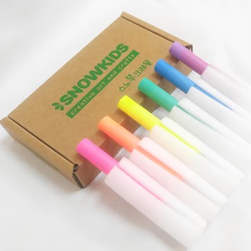 SNOWKIDS 寶寶安全無痕塗鴉蠟筆 韓國產 超強清潔力  6色  1個  6色：(冰雪藍 / 杏玫紅 / 極光黃 / ivy綠 / 藜麥紫 / 橙柚橘)