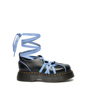 Dr. Martens 馬汀 Buzz Ballerina 藍色女款皮革芭蕾舞鞋