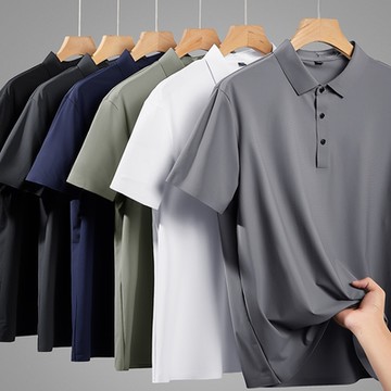 [巴黎精品] POLO衫短袖上衣-無痕休閒速乾涼感男裝6色a1eo12