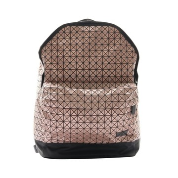 BAO BAO ISSEY MIYAKE 三宅一生 霧面金屬感立體後背包 玫瑰金 PVC塗層帆布 尼龍 【二手名牌BRAND OFF】