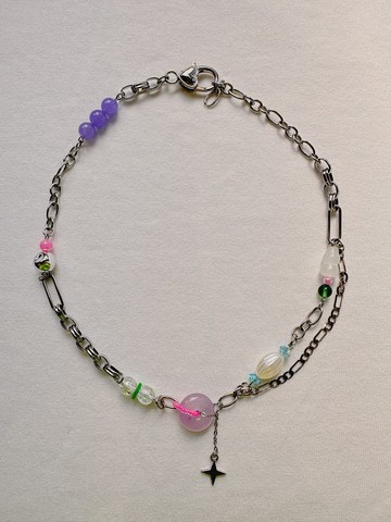 【新春賀年禮物】平安扣 串珠 鋼鏈 頸鏈 | 配飾 吊飾 y2k