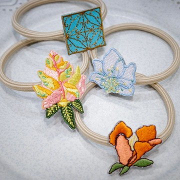 刺繡髮圈