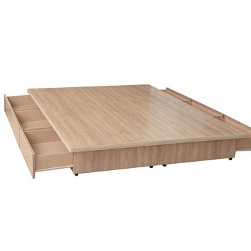 【KIKY】佐藤六分抽屜床底 (雙人5尺)梧桐色