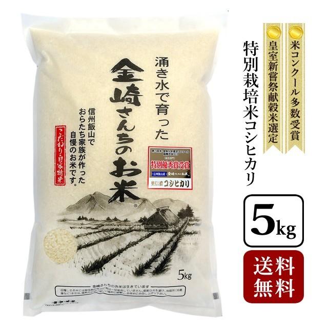 お米 5kg 特別栽培米コシヒカリ 令和5年産 新米 長野県飯山