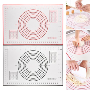 洛陽牡丹 加厚擀面墊大號廚房矽膠烘焙墊揉面墊帶刻度和麵墊矽膠案板（oz）