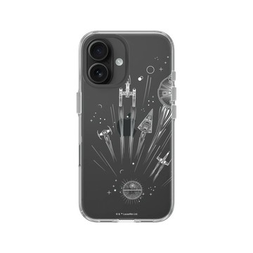 iPhone 16 Clear Case（相機按鈕） 透明 - 迪士尼-星際大戰 Star Wars - POP全載具1-白