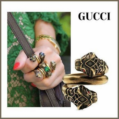 グッチ GUCCI リング 指輪 おしゃれ 限定 レア * Tiger head ring