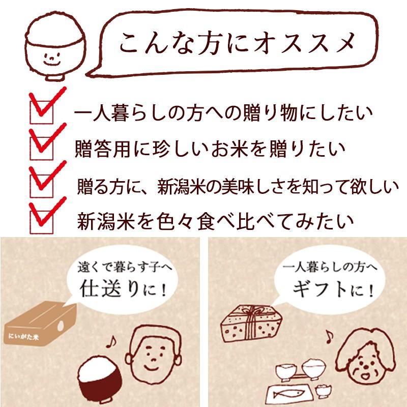 お米 ギフト 食べ比べ 送料無料 新潟米4種食べ比べギフトセット 900g×4 令和５年産  南魚沼産コシヒカリ 新潟米 お試し 内祝い 出産 結婚