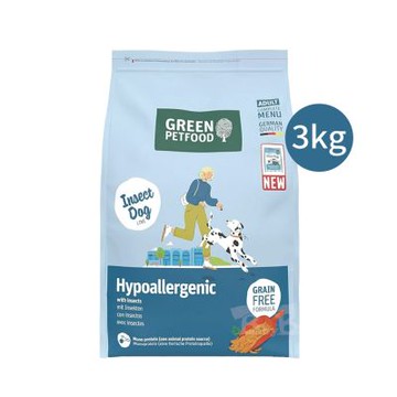 Green Petfood 德國綠自然 昆蟲蛋白 無穀低敏成犬飼料 3kg (皮膚毛髮健康 狗飼料 寵物飼料 狗乾糧 環保 綠色食品 減碳)